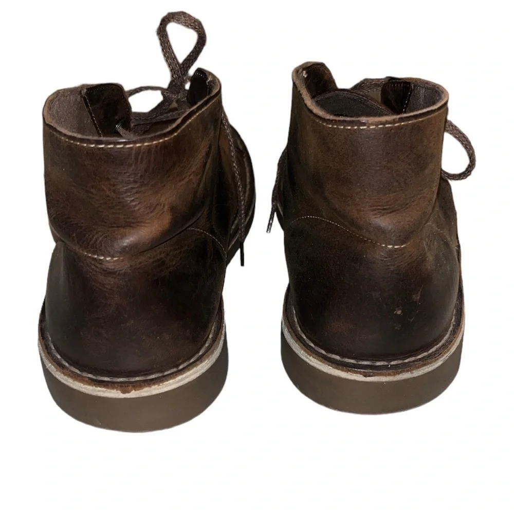 Clarks Bushacre leather brown chukka boots 9